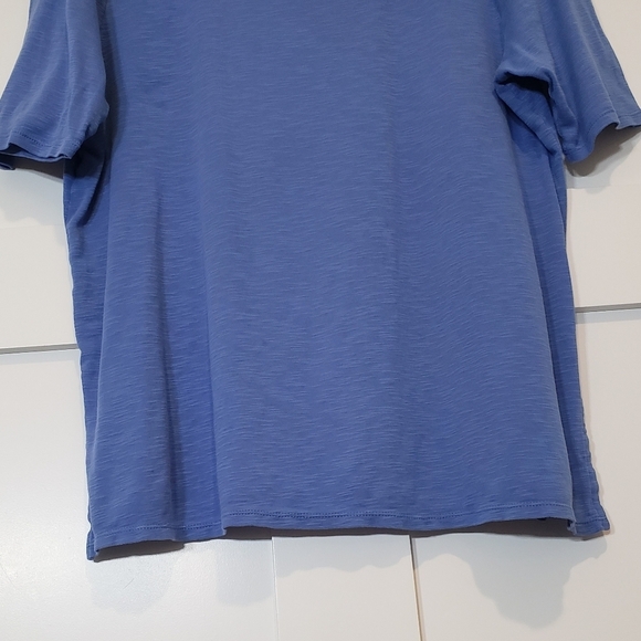J.Jill Pima Scoop-Neck Elbow-Sleeve Tee Shirt Blue Size Large 100% Pima … - Picture 4 of 10